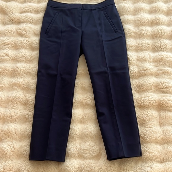Navy Sea Tory Burch Vanner Cropped Blue Pants size 00 - Picture 3 of 15